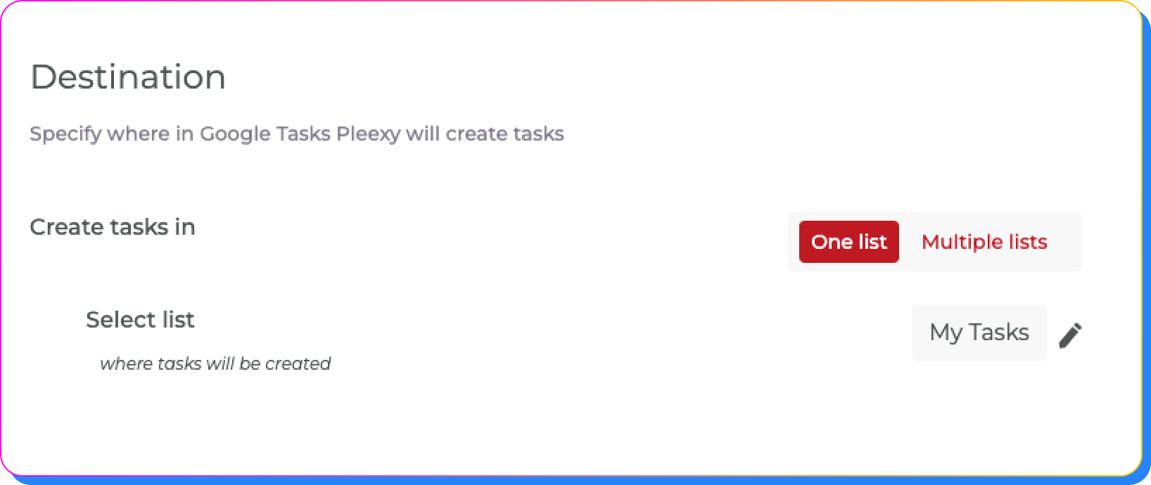 Organize tasks in Google Task lists
