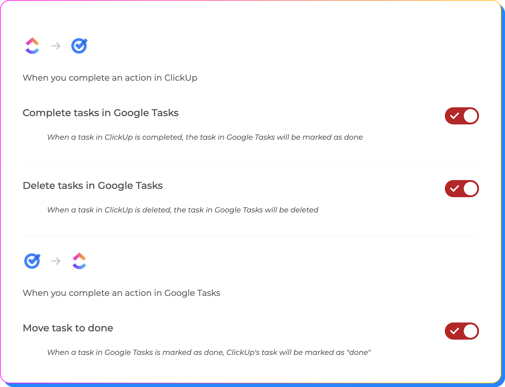 Fine-tune synchronization preferences