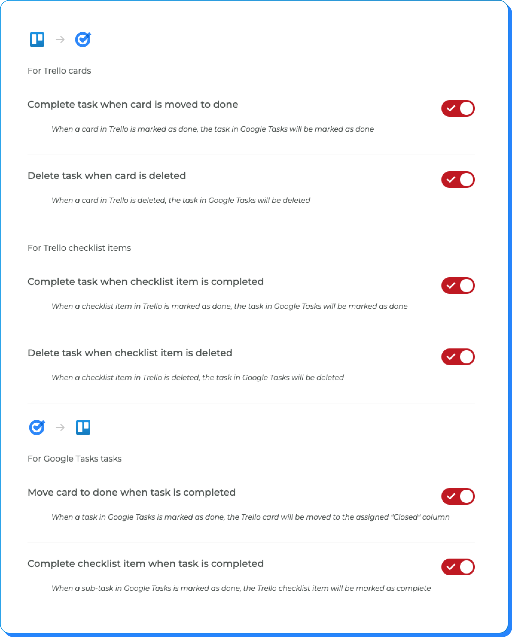 Fine-tune sync preferences