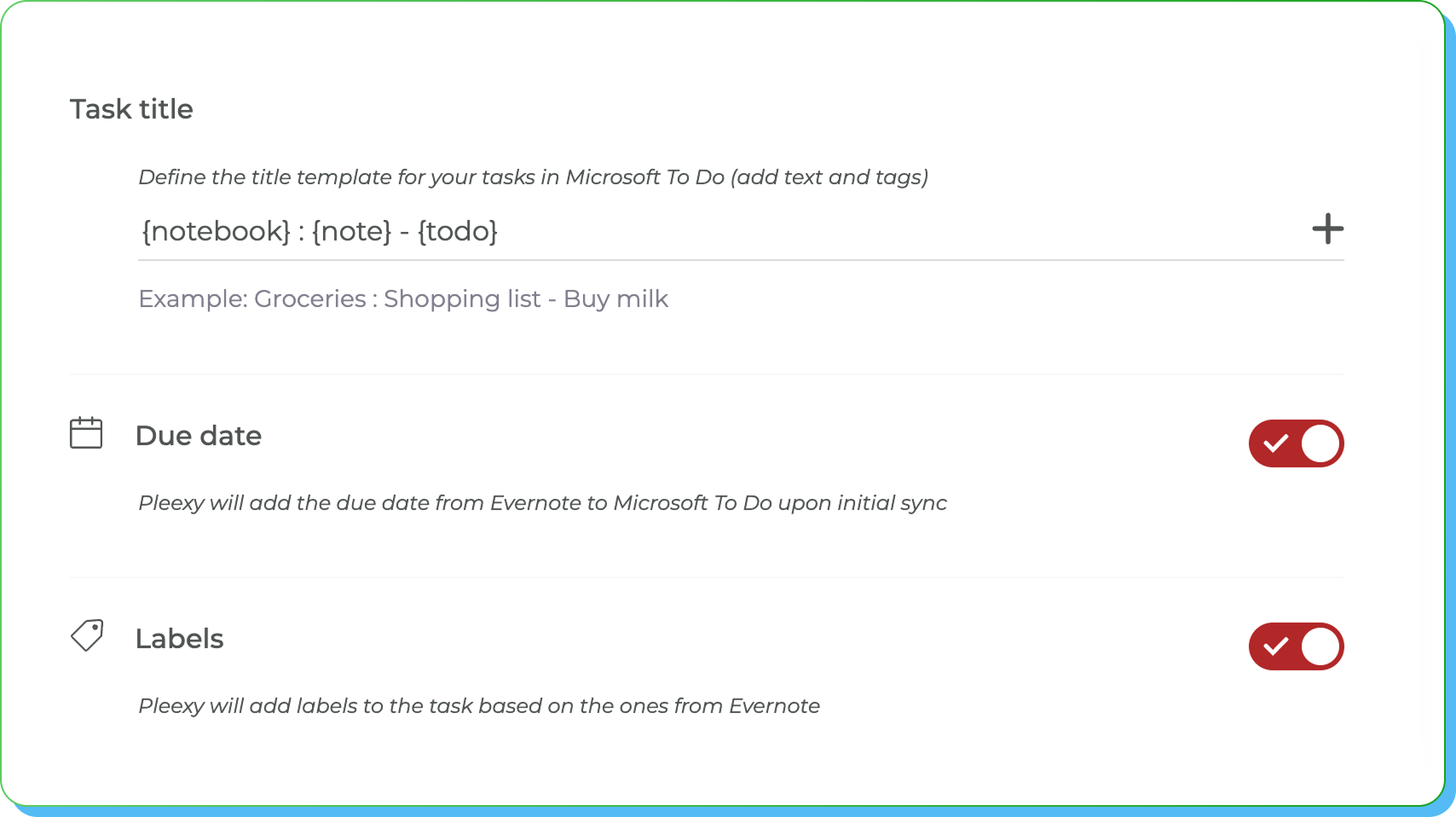 Customize Microsoft To Do task creation