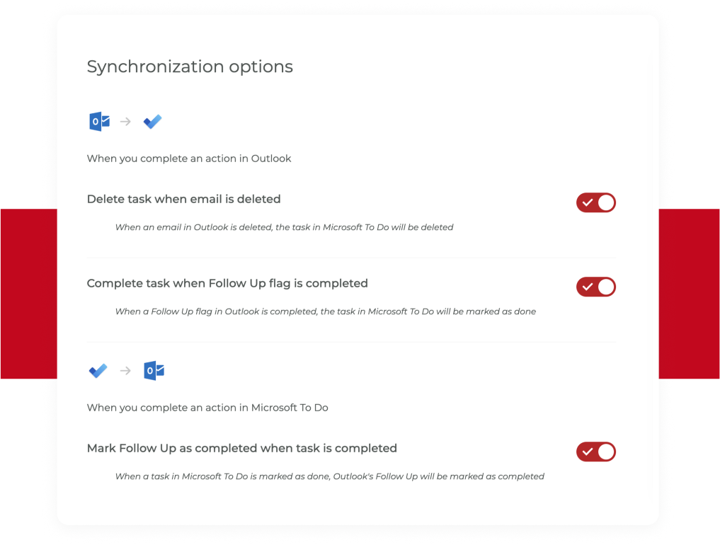 Customize your task sync settings