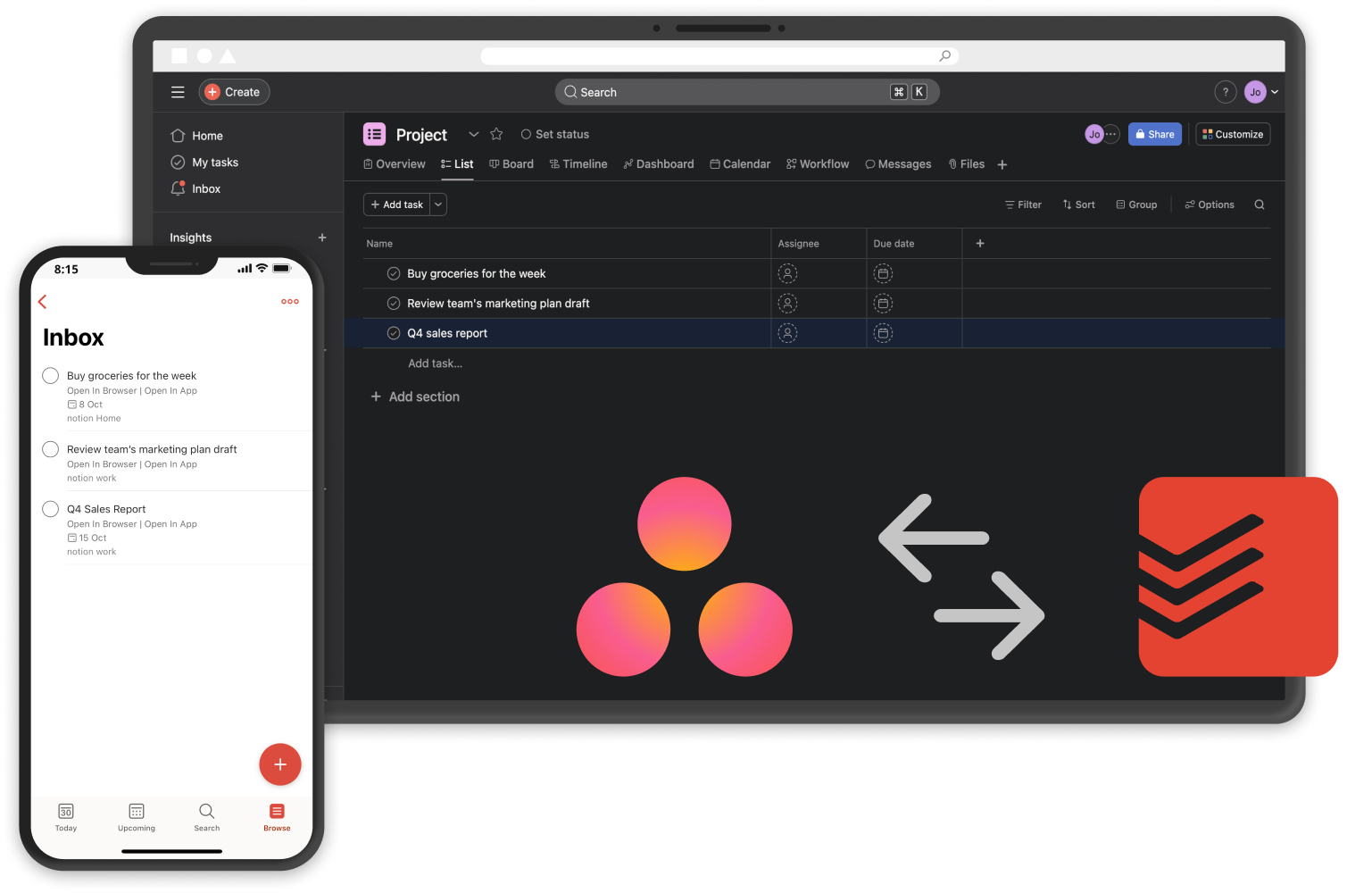 asana & todoist