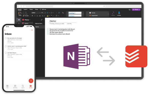 onenote & todoist