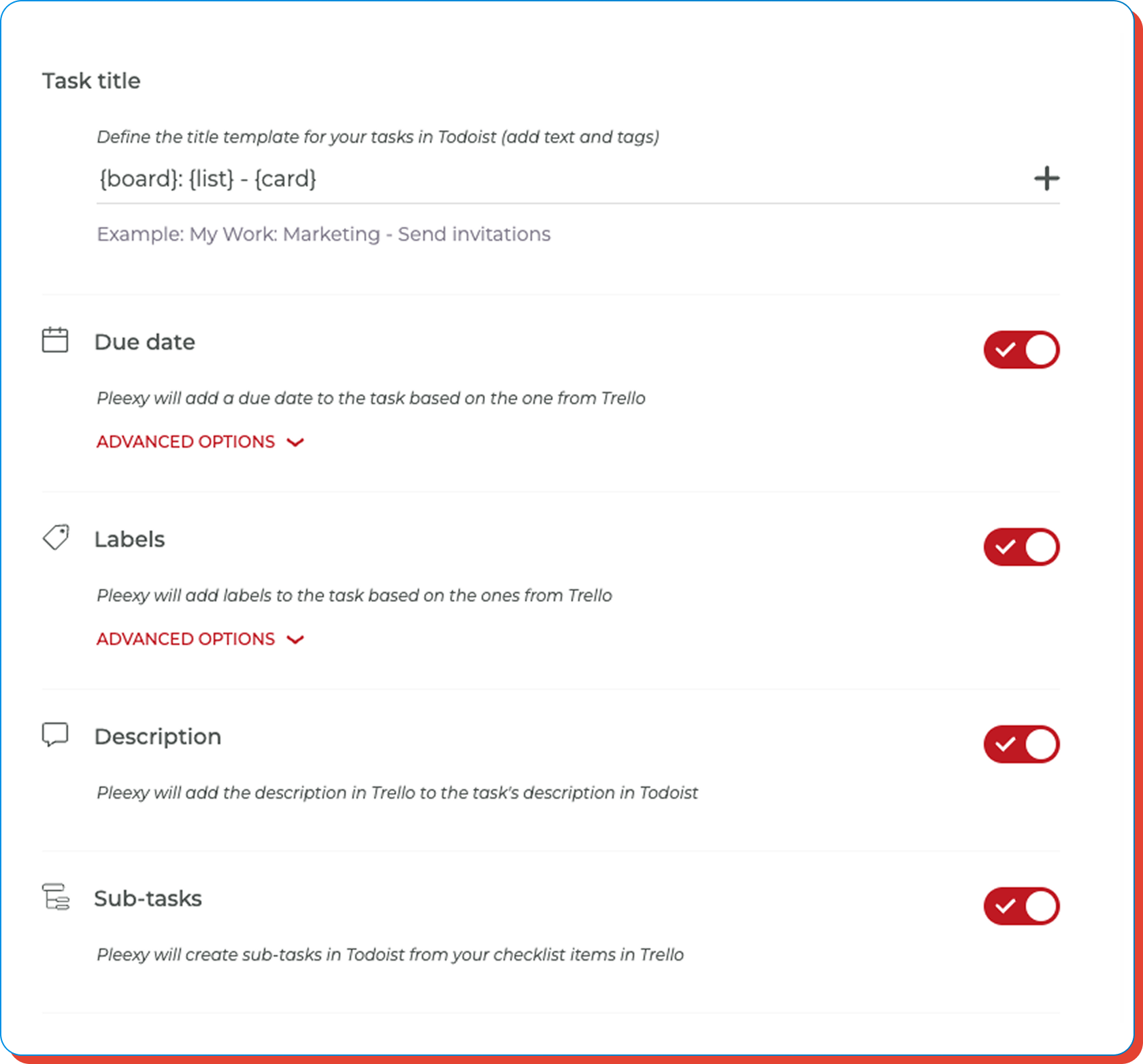 Customize Todoist task formatting